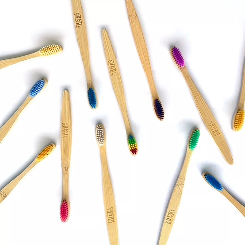 Tiktik Cepillo De Dientes Bambu Ecologico Adulto 30pz Biodegradable Color