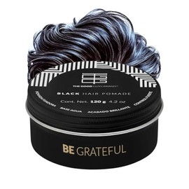 Cera para Cabello Hombre 120gr - Black Pomade  Cera con Color para Cubrir Canas  Fijacin Fuerte y Brillo  Aroma Madera  Fcil de Aplicar  THE GOOD...  