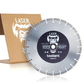 toolant 14” Diamond Saw Blade, Laser Segmented Rim for Medium Aggregate Concrete, Masonry, Pavers, Brick, Block, Stone, etc. General Purpose Premium Blades for Dry or Wet Cutting