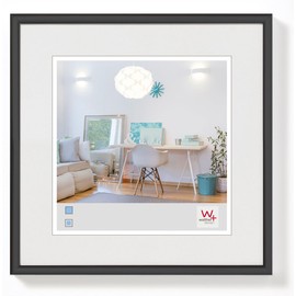 walther design New Lifestyle KV010B Plastic Picture Frame, Black, 10 x 10 cm