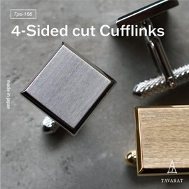 [TAVARAT] Cuff links mens Cufflinks for Men Black Silver Tps-166-bk（black silver）