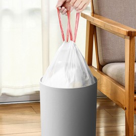 120 Count 4 Gallon Trash Bags Drawstring, JUKFITA Tear-Free Small Garbage Bags, White Trash Bags Unscented for Bathroom Bedroom Office Kitchen