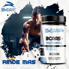 Aminoácidos Bcaas + Glutamina Bunny 50 Servicios 1kg