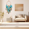 60CM Feather Dreamcatcher, Blue Tree of Life Double Circle Dream