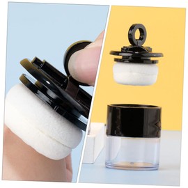 Minkissy 4pcs Portable Cosmetic Powder Cases Sifter and Puff Mini Loose Powder Containers for Travel and Home Use Reusable Makeup Boxes for Blusher Foundation