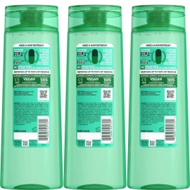 Garnier Fructis Pure Clean Purifying Shampoo, Silicone-Free, 12.5 Fl Oz, 3 Count