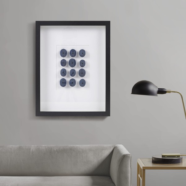 MARTHA STEWART Indigo Shells Wall Décor Natural Sea Urchin, Glass