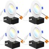 Sunco Lighting 4 Pack 4 Inch Gimbal LED Recessed Light