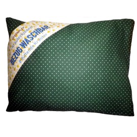 VITASIMPLEX Herbal Cushion with 8 Different Medicinal Herbs such as Hops, Melissa, Fennel, Mint, Rose Petals, Lavender, Hyssop, Quendel, Washable Cover, Motif 224 (Green with Dots) Approx. 20 x 24 cm