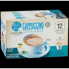 Cafe Ole French Vanilla Cappuccino Single Serve K Cups All In One Mix 12ct Box