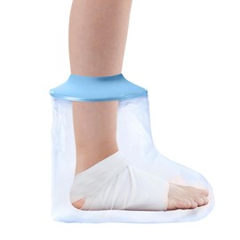 Mango Drum Waterproof Foot Cast Cover for Shower - Comfortable, Reusable Protector for Adult Foot, Ankle, or Bandages - Watertight Cast Bag for Broken Foot & Wound Care - Durable, Easy to Use Design