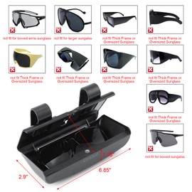 KAFANLIN Car Sunglass Holder,Magnetic Sunglass Holder for Car,Visor Sunglasses Holder Clip,SUV Truck Automotive Visor Accessories black