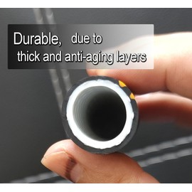 Atlantic Heavy Duty Garden Hose 5/8 Inch x 3 Foot Black Color, Short Connection Leader Hose with Solid Brass Connectors (3 FT)