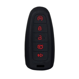 Key Fob Cover for Explorer Escape: 5 Buttons Remote Case Protector Fit for Ford Focus Titanium Edge Taurus Expedition Flex Fiesta CMAX Lincoln MKX Navigator MKS 2011 to 2019 M3N5WY8609 164R8092 Black