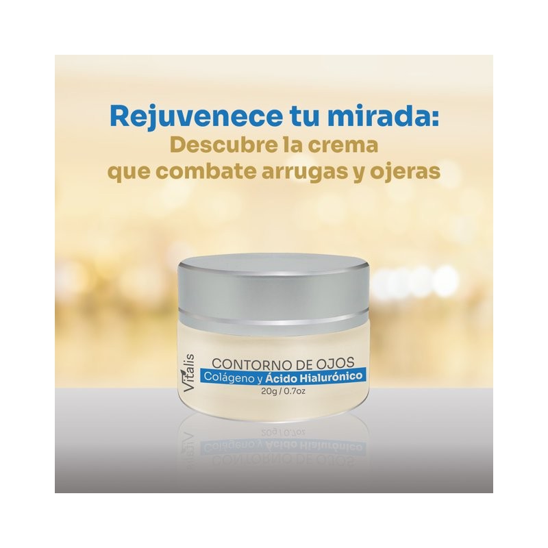 Crema Contorno de Ojos Vitalis Ácido Hialurónico Baba de Caracol