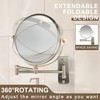 JANEEVA 8" Wall Mounted Makeup Mirror, 10X Magnifying Mirror with