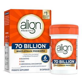 Align Probiotic, 70 Billion CFU, 6 Strain Blend, Probiotics for Women and Men, Daily Probiotics for Digestive Health, Helps Relieve Occasional Bloatin