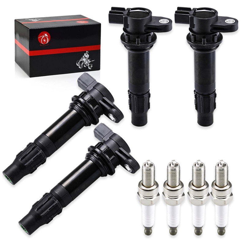 Ignition Coils & Spark Plug 4Pcs For Yamaha Waverunner FX1000