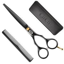 CIICII CIICII Hair Cutting Scissors, 6.5 Inch Professional Hair Scissors Set (Hair Cutting Shears Beard Trimming Grooming Haircut Kit) Right Left Handed Barber Scissors for Home Salon DIY Hairdressing