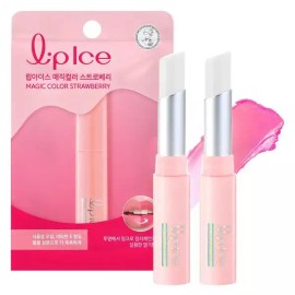 Lip Ice 립아이스 매직컬러 립밤 [레드 x 2g x 2개] Lip Ice Magical Color Lip Balm [Red x 2g x 2 pieces]