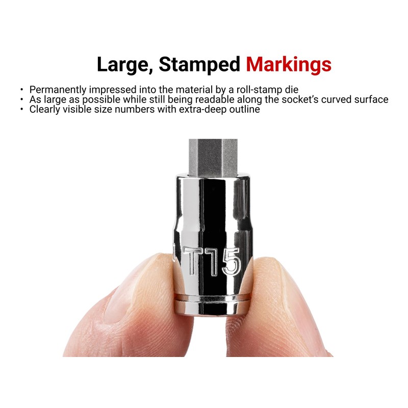 TEKTON 1/4 Inch Drive x T8 Long Torx Bit Socket