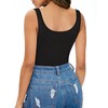 MANGOPOP Body sin mangas con cuello redondo para mujer, A