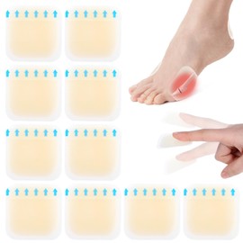 Qianyu 10 Pcs Self-Adhesive Bunion Cushions to Wear with Shoes Women Men Foot Toe Protector Pads Patch Waterproof Foot Callus Blister Patches Thin Sole and Heel Cushions Shoe Accessories