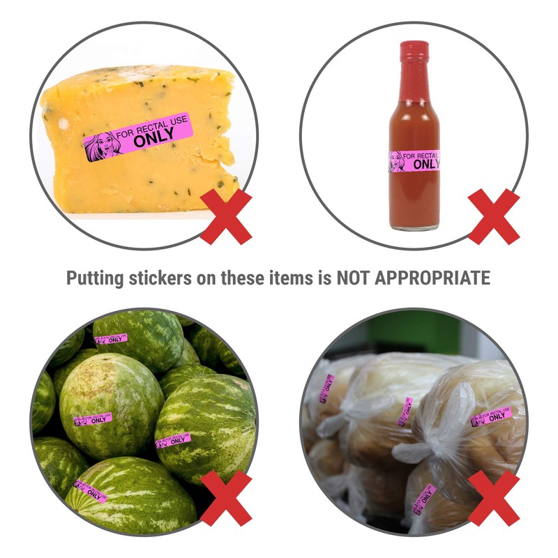 Rectal Use Only Stickers - Funny Gag Gifts for Adults