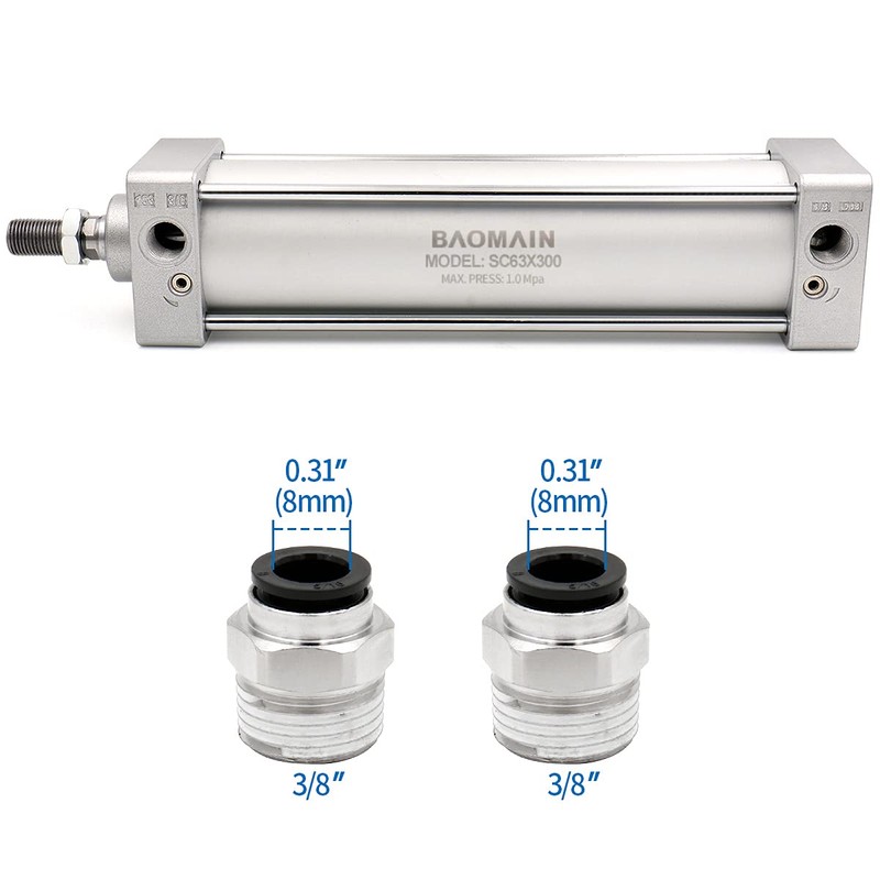Baomain Pneumatic Air Cylinder SC 63 x 300 Pneumatic Air