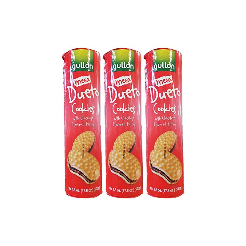Gullon Dueto Cookies with Chocolate Flavored Filling (3 Pack, Total