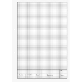Brunnen 1042235 KIESER-Zeichenblock (A4, 25 Blatt, 5 mm kariert mit Rand, gelocht, 150g/m²), weiß