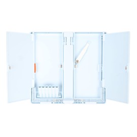 Pencil Case Book Reading Stand Multifunctional Triangular Support Thickened ABS Foldable 2 Layer Pencil Box Book Holder Sky Blue