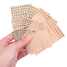 TIESOME 12 Sheets 1280 Pcs Mini Alphabet Stickers, 4.5mm Glitter Self Adhesive Letters Decals Gold Black Silver Rose Gold for Epoxy Resin Casting DIY Craft Scrapbook Nail Keyboard(