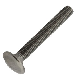 D2D Pack of 4 Carriage Bolts with Square Neck M8 x 130 DIN 603 Stainless Steel A2 VA with Full Thread
