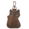 TACO DOG, Cat Keychain Handmade from Full Grain Leather -