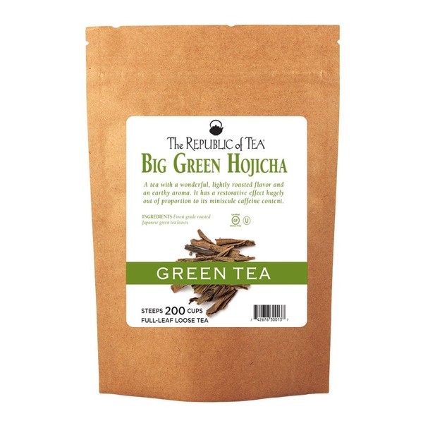 The Republic of Tea Big Green Hojicha Full-Leaf Tea, 75 Pounds / 200 Cups