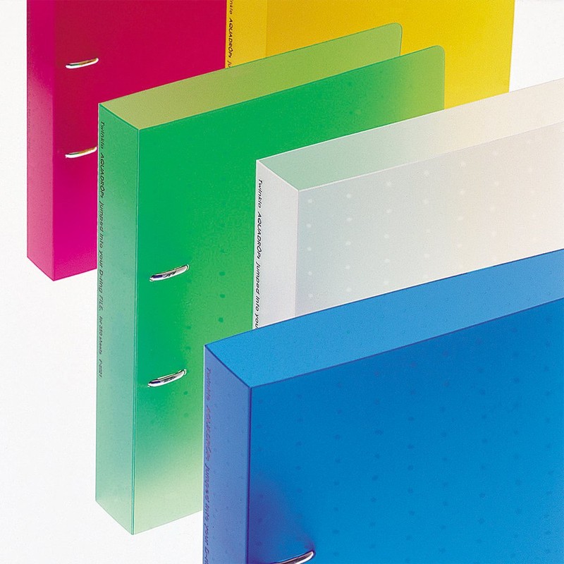 Lihit Lab F5021-1 Ring File, D-Shaped, A4, Milky