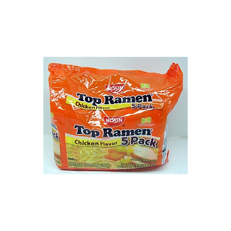 Nissin Top Ramen Noodle Soup Chicken Flavor 3 Ounce Packages