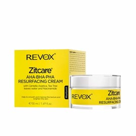 REVOX B77 - Zitcare AHA BHA PHA Resurfacing Cream, 50 ml, Crema Facial Piel Grasa y Mixta, Limpia Poros, Reduce Puntos Negros, Alisa la Piel, Equilibr