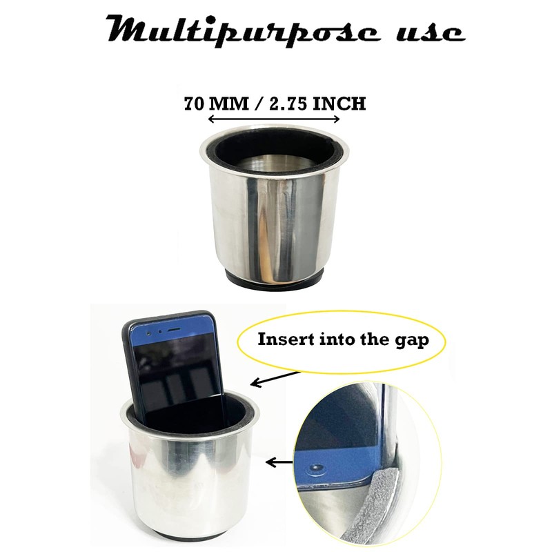 Pmsanzay Horizontal Mounting Magnetic Cup Holder Beverage Holder Drink Holder-