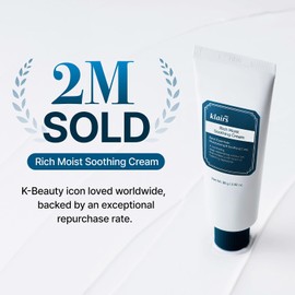 DearKlairs Rich Moist Soothing Cream 80ml, Hypoallergenic, Centella Asiatica, Ceremide, Moisturizer, full hydration, Protective layer with Beta Glucan, Non-sticky texture, K-beauty