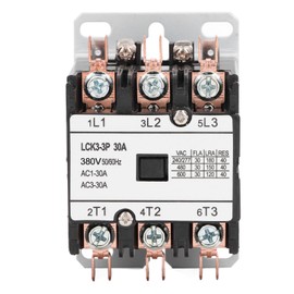 LCK3 3P 30A AC Contactor Heat Resistant PP Shell Silver Alloy Contact Air Conditioner Contactor 380V