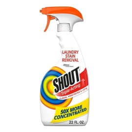Shout Active Enzyme Laundry Stain Remover Spray for Clothes, Triple-Acting Formu