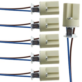Heyous 6PCS Ceramic Lampholder Connector G9 Bulb Socket for Halogen Lamp Ceiling Lamp Spotlight and G9 High Voltage Lamp