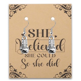 PLITI Boxing Gloves Earrings Boxing Gift Boxing Lover Gift She Believed She Could So She Did Gift For Boxing player (believed boxing earringsCA)