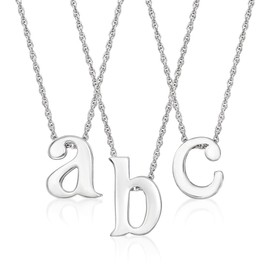 Ross-Simons "E"- Sterling Silver Lowercase Initial Necklace. 18 inches