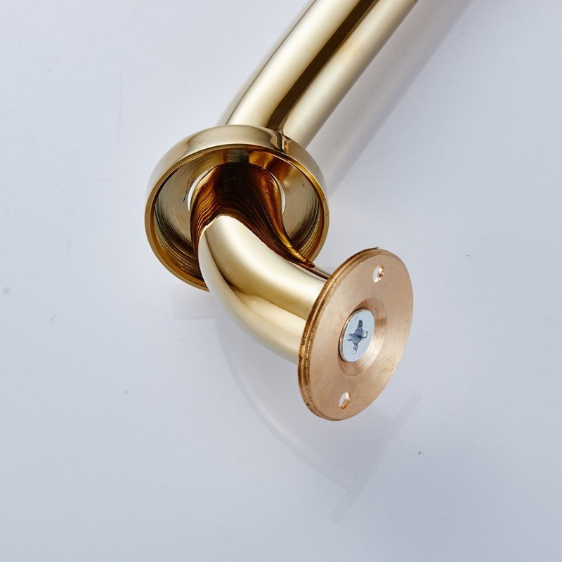 Leyden Brass Shower Grab Bar，Gold Support Bar Bathroom Hand Safety