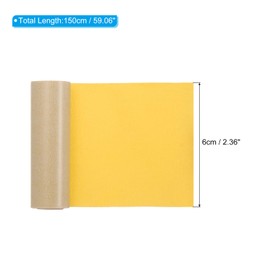 PATIKIL Fabric Patches 59.06x2.36 Inch, Iron-on Nylon Roll Fabric Patches for Clothing Waterproof Clothing Repair Decoration Kit Adhesive Fabric Patches, Yellow