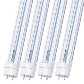 JOMITOP Led Tube Light 4FT 22W T8 Ballast Bypass Required, Dual-End Powered 6000K AC90-277V Pack of 25