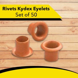 HolsterBuilder Kydex Rivets Eyelets, 8-8 1/4" Multicolored Grommet Eyelets for Tactical Holster Making, Knife Sheath Crafting, Fasteners for Custom DIY Kydex Projects (Orange, Set of 50)